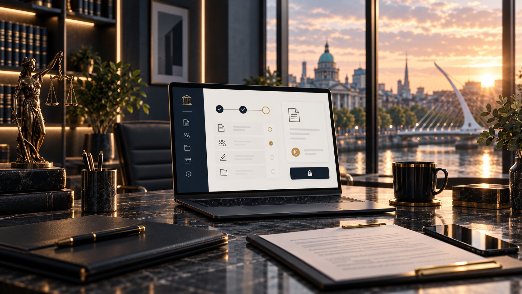 Secure legal services payment workflow for a solicitor practice.